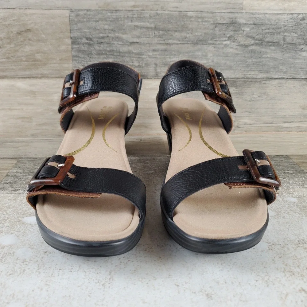 Naot Mode Womens Sandal Sz 9 Brown Black Beige Radiant Copper Leather Block Heel